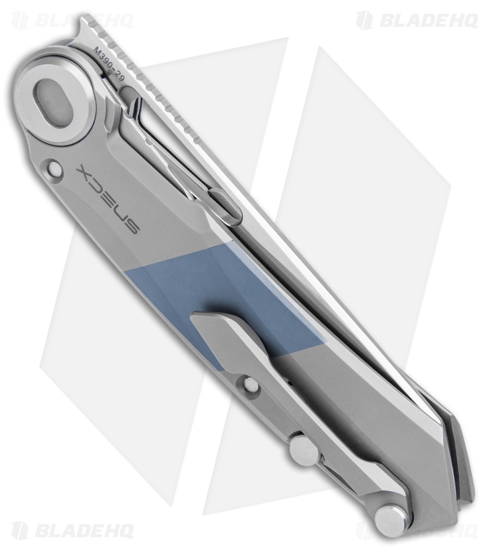 Custom Knife Factory Snecx Terra Liner Lock Knife Blue Ti (3.5" Satin)