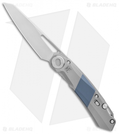 Custom Knife Factory Snecx Terra Liner Lock Knife Blue Ti (3.5" Satin)