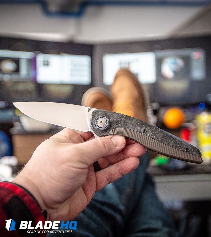 Custom Knife Factory Sukhoi 3.0 Knife Carbon Fiber/Ti (4.1" Satin) CKF