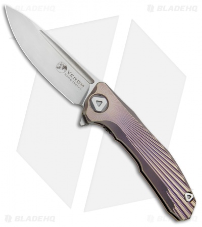 Venom: New Concept Frame Lock Knife Violet Ti (3.8" Satin)