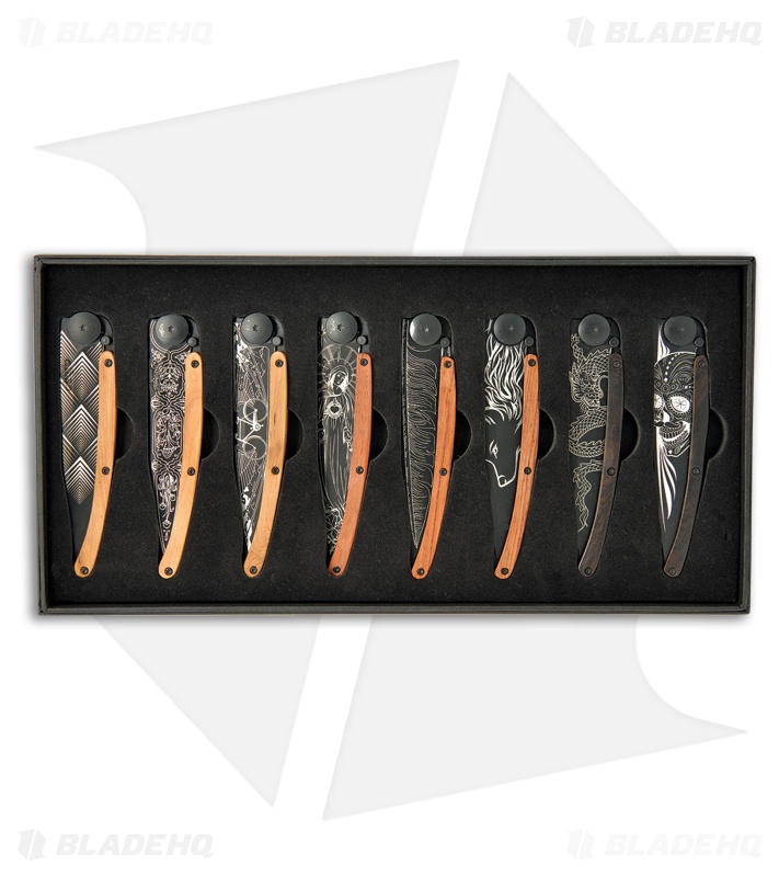 Deejo 37g 8-Piece Black Tattoo Display Boxed Set Wood DEE0036
