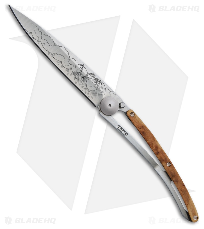 Deejo Open Sea Tattoo 37g Ultra-Light Knife Juniper (3.75" Matte)
