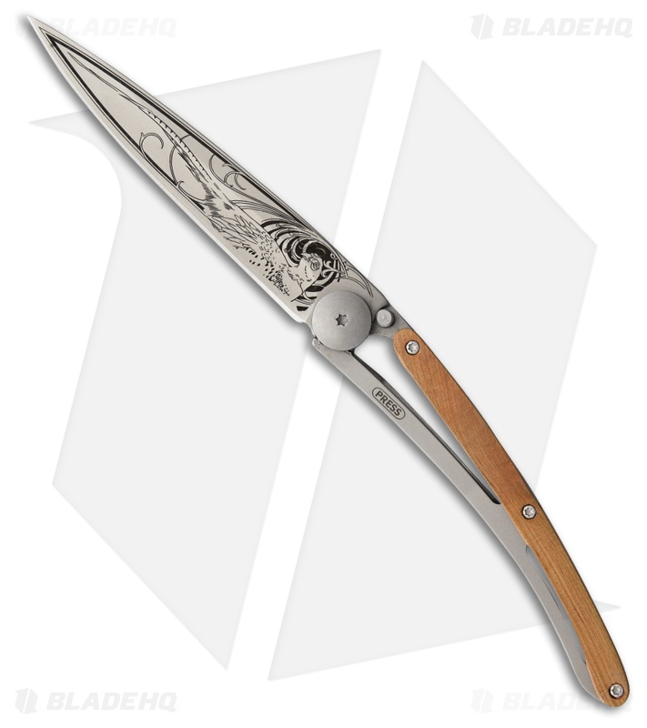 Deejo Pheasant Tattoo 37g Ultra-Light Knife Juniper (3.75" Matte)