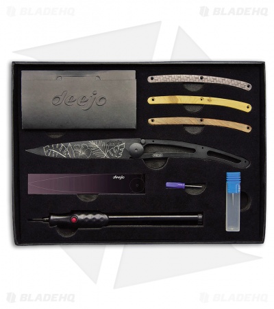 Deejo Tattoo Your Deejo Box Knife w/ Engraving Kit 