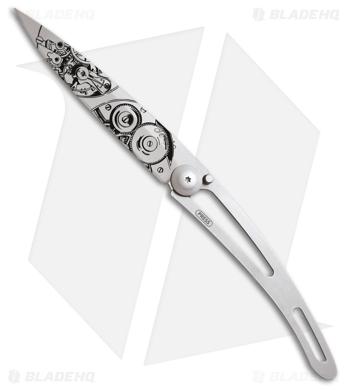 Deejo Watchmaker Tattoo 37g Ultra-Light Knife Stainless (3.75" Satin)