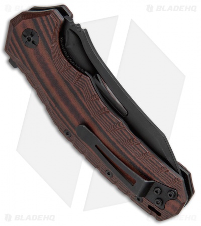 Defcon Blade Works Proelia Drop Point Knife Black/Red G-10 (3.75" Black)