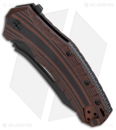 Defcon Blade Works Proelia Drop Point Knife Black/Red G-10 (3.75" Black)