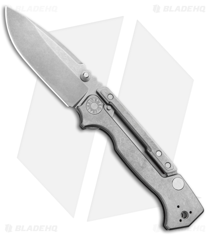 Demko Knives AD-15MG Scorpion Lock Knife Full Stonewash Ti (3.75" Satin)