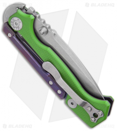 Demko Knives AD-15MG Scorpion Lock Knife Green G-10/Purple Ano  (3.75" SW)