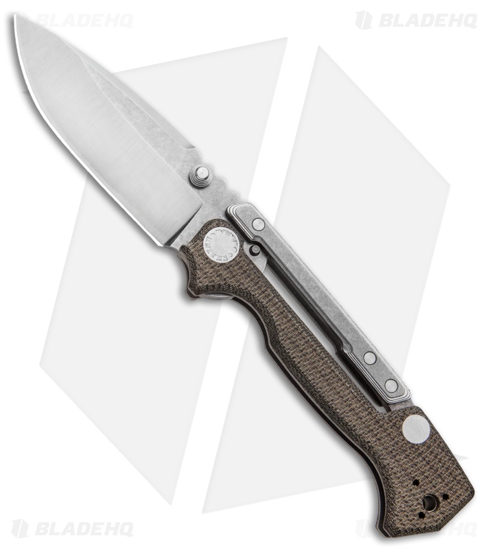 Demko Knives AD-15MG Scorpion Lock Knife Green Micarta (3.75" Satin)