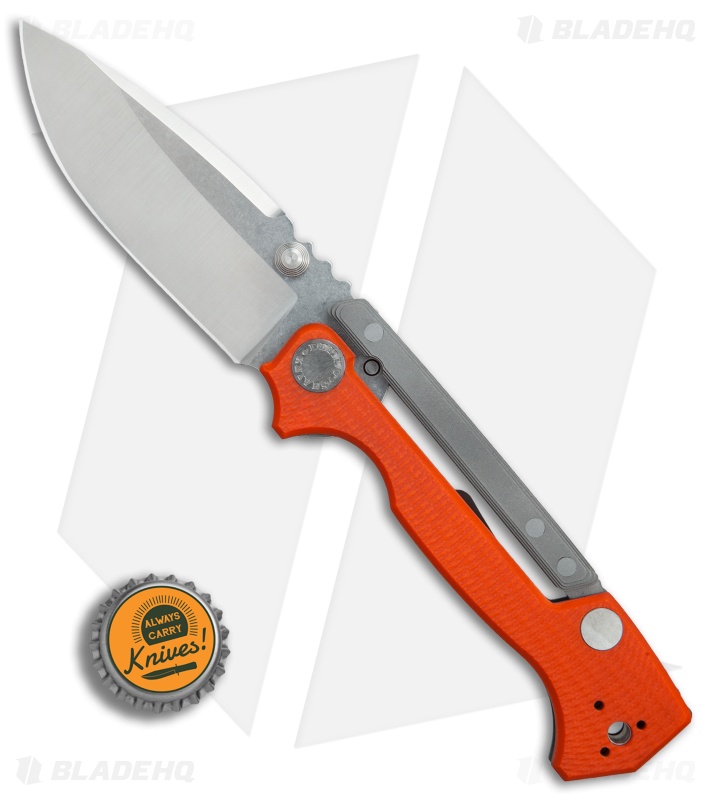 Demko Knives AD15MG Scorpion Lock Knife Orange G10 (3.75" Satin