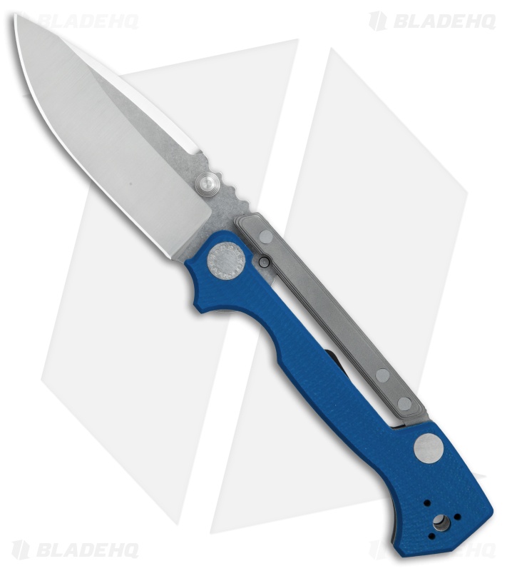 Demko Knives AD-15MG Scorpion Lock Knife Blue G-10 (3.75" Satin)
