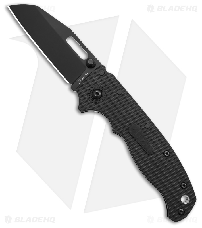 Demko Knives AD20.5 Shark Foot Shark-Lock Knife Black Grivory (3" Black)