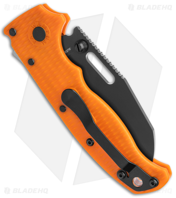 Demko Knives AD20.5 Shark Foot Shark-Lock Knife Orange Grivory (3" Black)