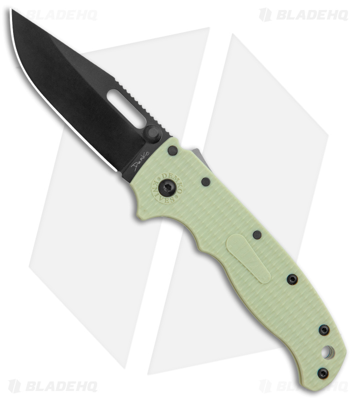 Demko Knives AD20.5 Shark-Lock Knife | DLC Clip Point + Jade