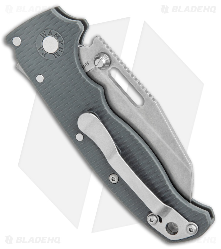 Demko Knives AD20.5 Shark Foot Shark-Lock Knife Gray Grivory (3" Stonewash)