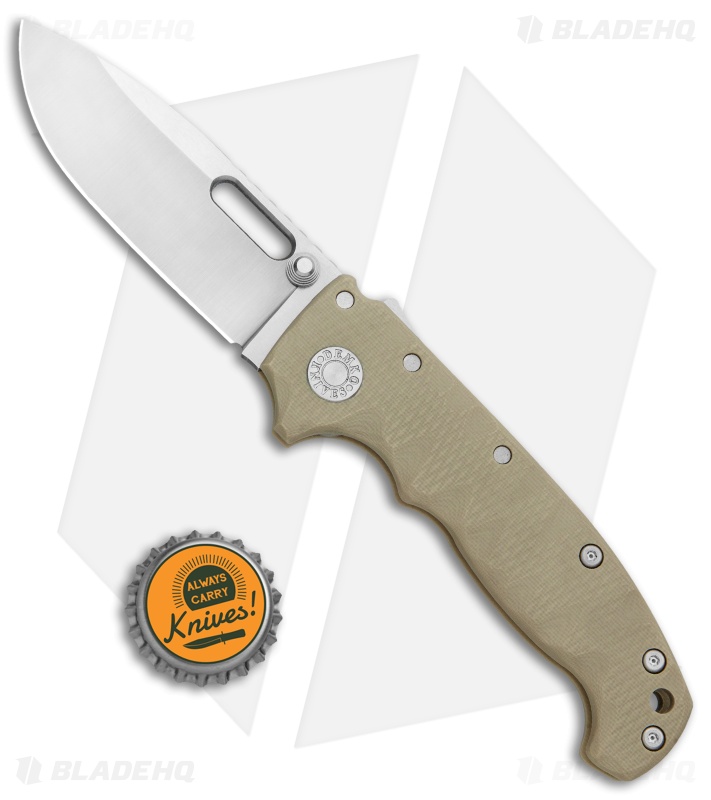 Demko Knives Custom AD20 Shark-Lock Knife Tan G-10 (3.6" Satin)