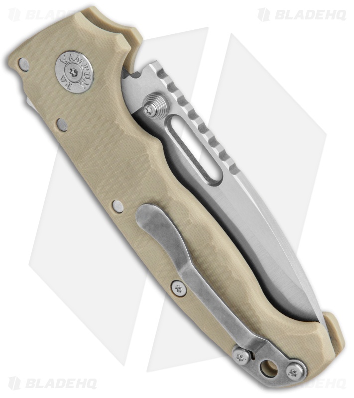 Demko Knives Custom AD20 Shark Lock Knife Tan G10 (3.6" Satin) Blade HQ