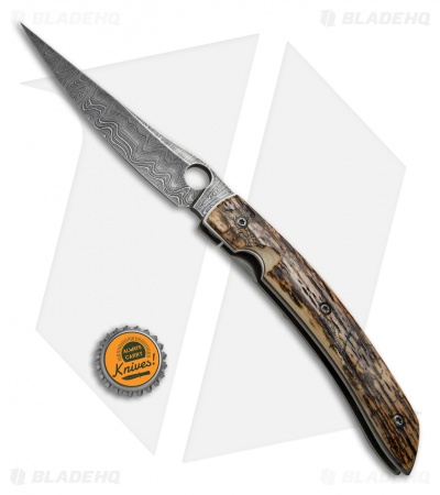 Deviant Blades Noname Frame Lock Knife Mammoth (4.625" Damascus)