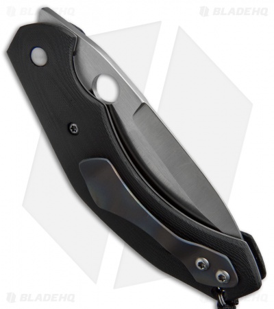 Deviant Blades Pearl Liner Lock Knife Black G-10 (4.25" Satin)