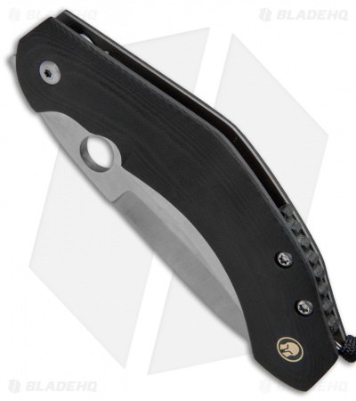 Deviant Blades Pearl Liner Lock Knife Black G-10 (4.25" Satin)