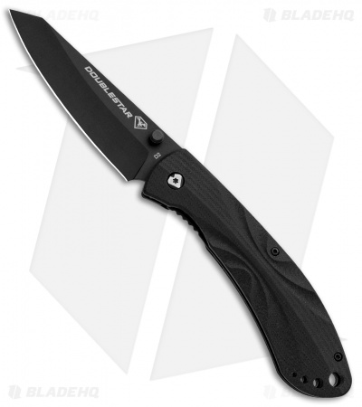 DoubleStar Brimstone Liner Lock Folding Knife Black (3.5" Black)