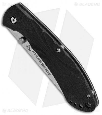 DoubleStar Brimstone Liner Lock Folding Knife Black (3.5" Satin)