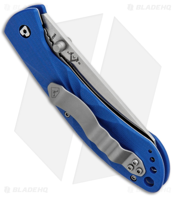 DoubleStar Brimstone Liner Lock Folding Knife Blue (3.5" Satin)