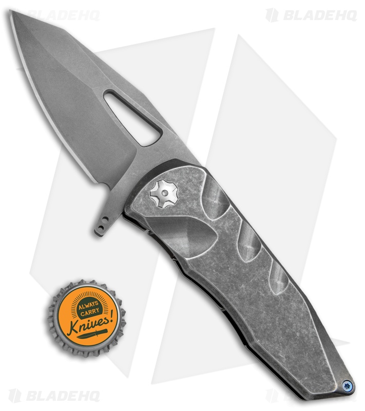 EOS Squid Frame Lock Flipper Knife Titanium (3.625" Bead Blast)