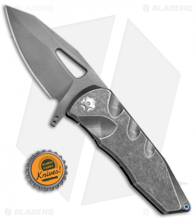 EOS Squid Frame Lock Flipper Knife Titanium (3.625" Bead Blast)