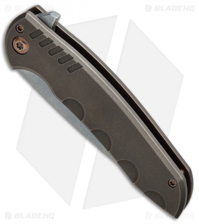 Ferrum Forge Stinger Frame Lock Knife Bronze Titanium (3.25" Gray SM-100)