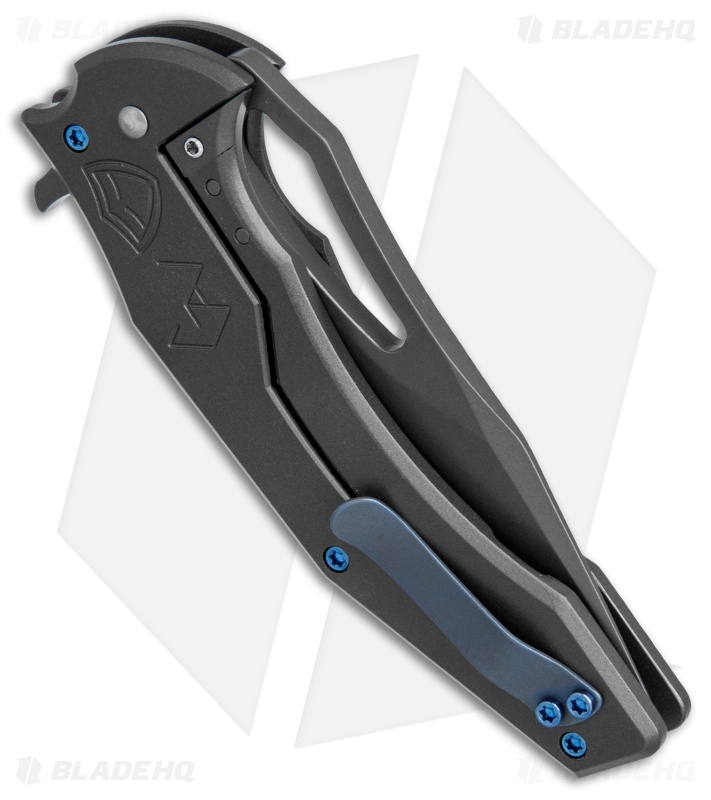 Ferrum Forge Gavko Spinner Flipper Knife Black Slab Ti (3.5" Black)