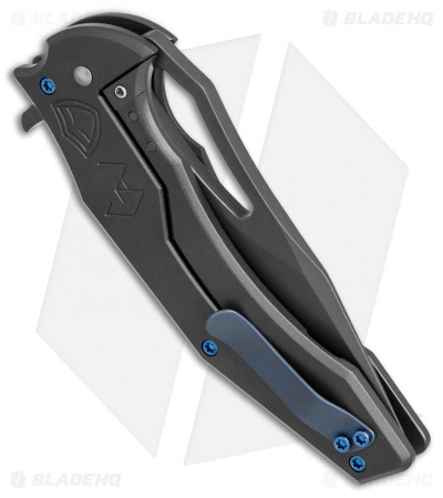 Ferrum Forge Gavko Spinner Flipper Knife Black Slab Ti (3.5" Black)