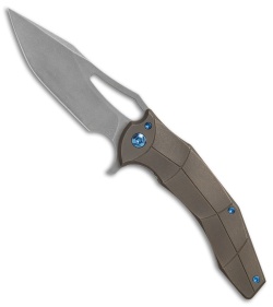 Ferrum Forge Gavko Spinner Flipper Knife Bronze Facets Ti (3.5" Stonewash)