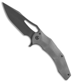 Ferrum Forge Gavko Spinner Flipper Knife Gray Facets Ti (3.5" Black)