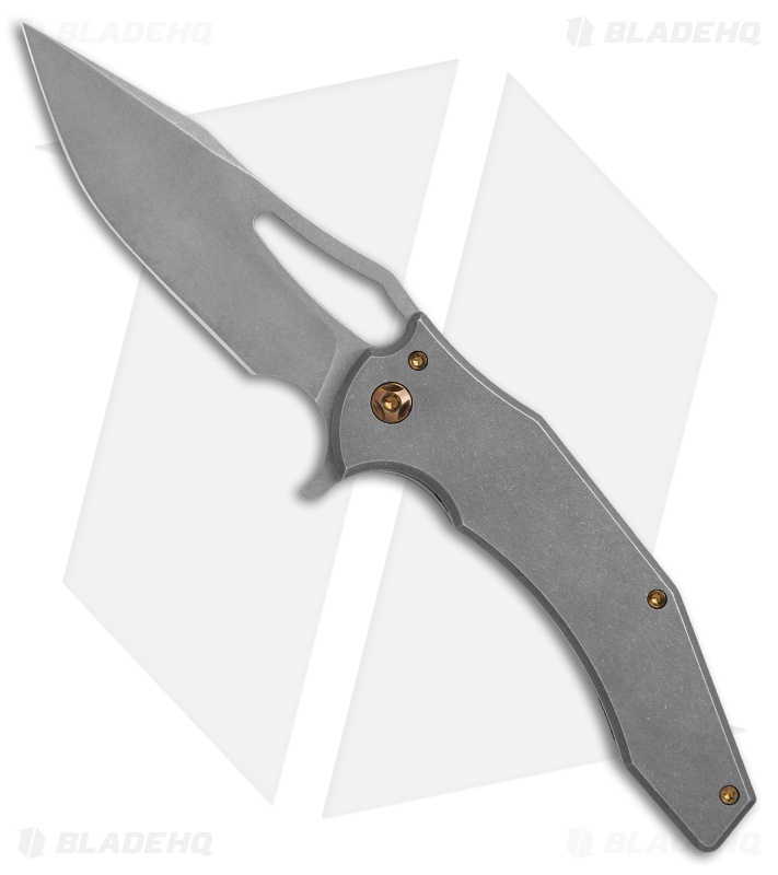 Ferrum Forge Gavko Spinner Flipper Knife Gray Slab Ti (3.5
