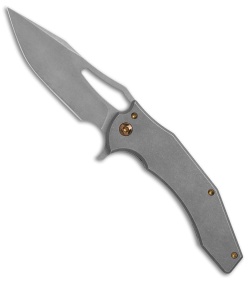 Ferrum Forge Gavko Spinner Flipper Knife Gray Slab Ti (3.5" Stonewash)