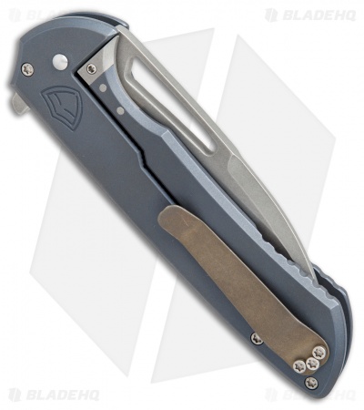 Ferrum Forge Les George Masterblaster Flipper Knife Saber Blue Ti