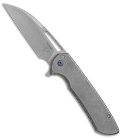 Ferrum Forge Les George Masterblaster Flipper Knife Slab Gray Ti (3.6" SW)