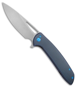 Ferrum Forge Stinger XL Frame Lock Knife Slab Cerulean Dark Matter (4" SW)