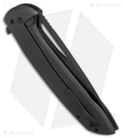 Ferrum Forge Stinger XL Frame Lock Knife Slab Full Blackout (4" Black)