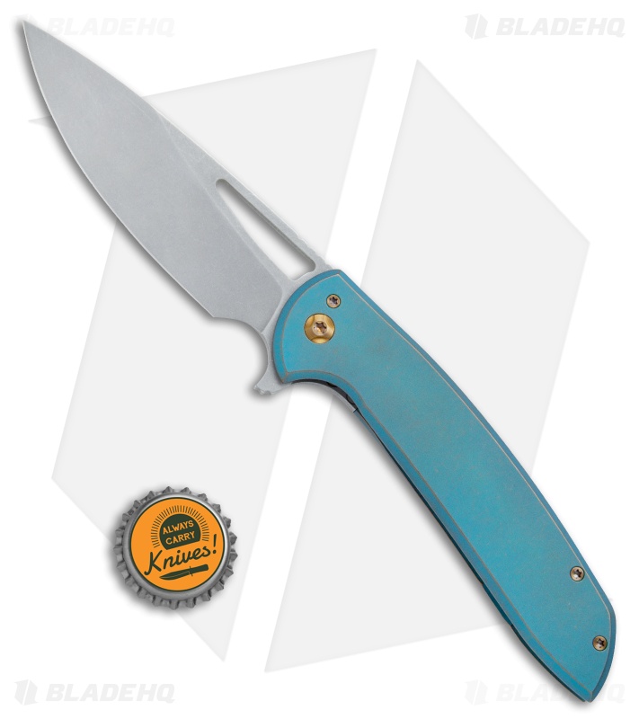 Ferrum Forge Stinger XL Frame Lock Knife Slab Poseidon (4