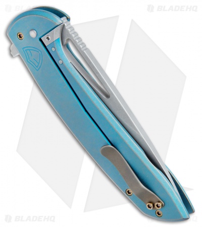 Ferrum Forge Stinger XL Frame Lock Knife Slab Poseidon (4" Stonewash)