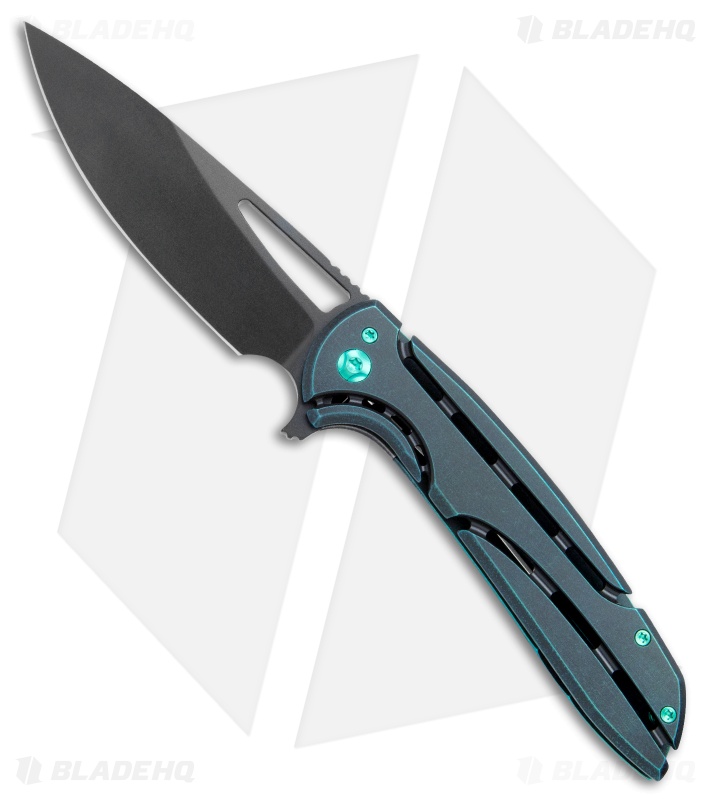Ferrum Forge Stinger XL Knife Suspended Animation Viridian Dark