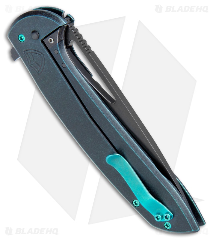 Ferrum Forge Stinger XL Knife Suspended Animation Viridian Dark