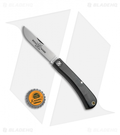 GEC #71 Farm & Field Bull Nose Slip Joint Work Knife Black Micarta (3.1" Satin)