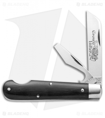 GEC #15 Tidioute Huckleberry Crown Lifter Boy's Knife 3.5" Ebony Wood 153216CL
