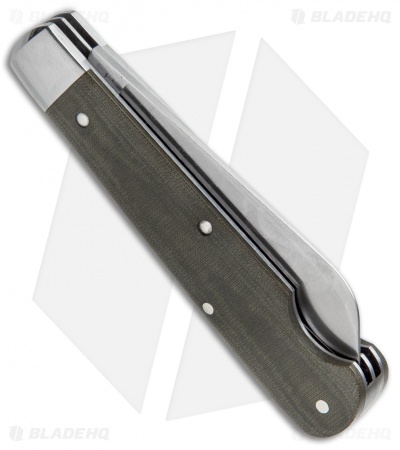 GEC #15 Tidioute Huckleberry Crown Lifter Boy's Knife 3.5" Grn Micarta 153216CL