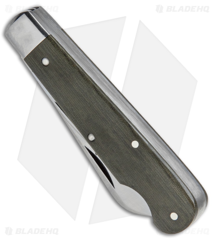 GEC #15 Tidioute Huckleberry Crown Lifter Boy's Knife 3.5" Grn Micarta 153216CL