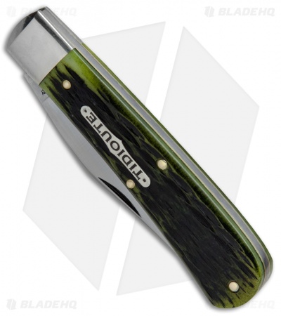 GEC #74 Tidioute  Stallion Pocket Knife 4.0" Spring Green Jigged Bone